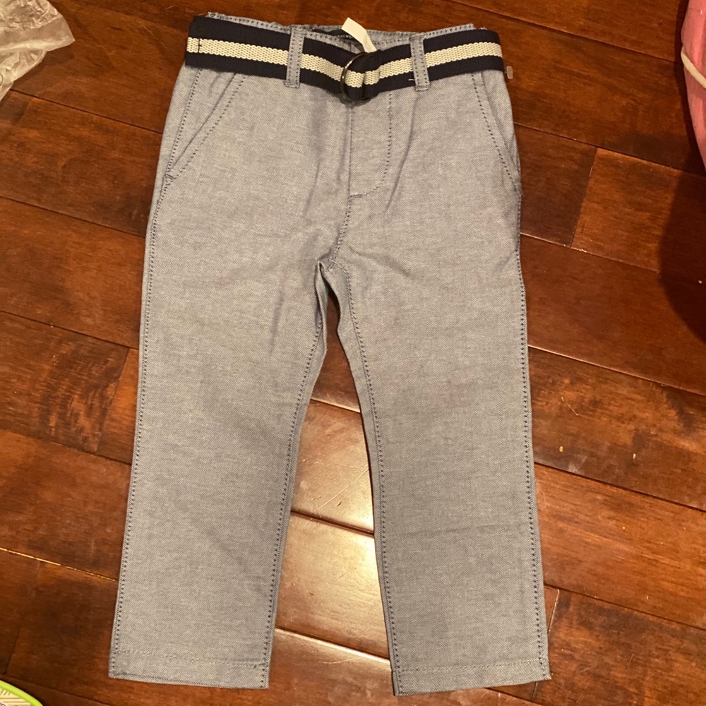 Children’s place blue belted pants NWOT